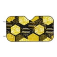 thumbnail image 7 of Fotbe Geometric Pattern with Bee Car Windshield Sunshade | Sun Visor Protector Front Window Shade, Keeps Out UV Rays, Keeps Your Vehicle Cool-Medium, 7 of 7