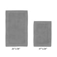 thumbnail image 3 of Better Trends Edge 100% Cotton 2 Piece Set (17" x 24" | 21" x 34") Bath Mat Rug - Gray, 3 of 5
