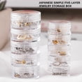 thumbnail image 3 of Multi-Layer Containers Necklace Stud Bracelet Boxes Jewelry Storage Shadow Powder Plastic Jar Crafts Clear Organizer Display Rack L, 3 of 9