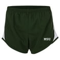 thumbnail image 2 of Women's Boxercraft  Green Michigan State Spartans Essential Lined Athletic Shorts, 2 of 3