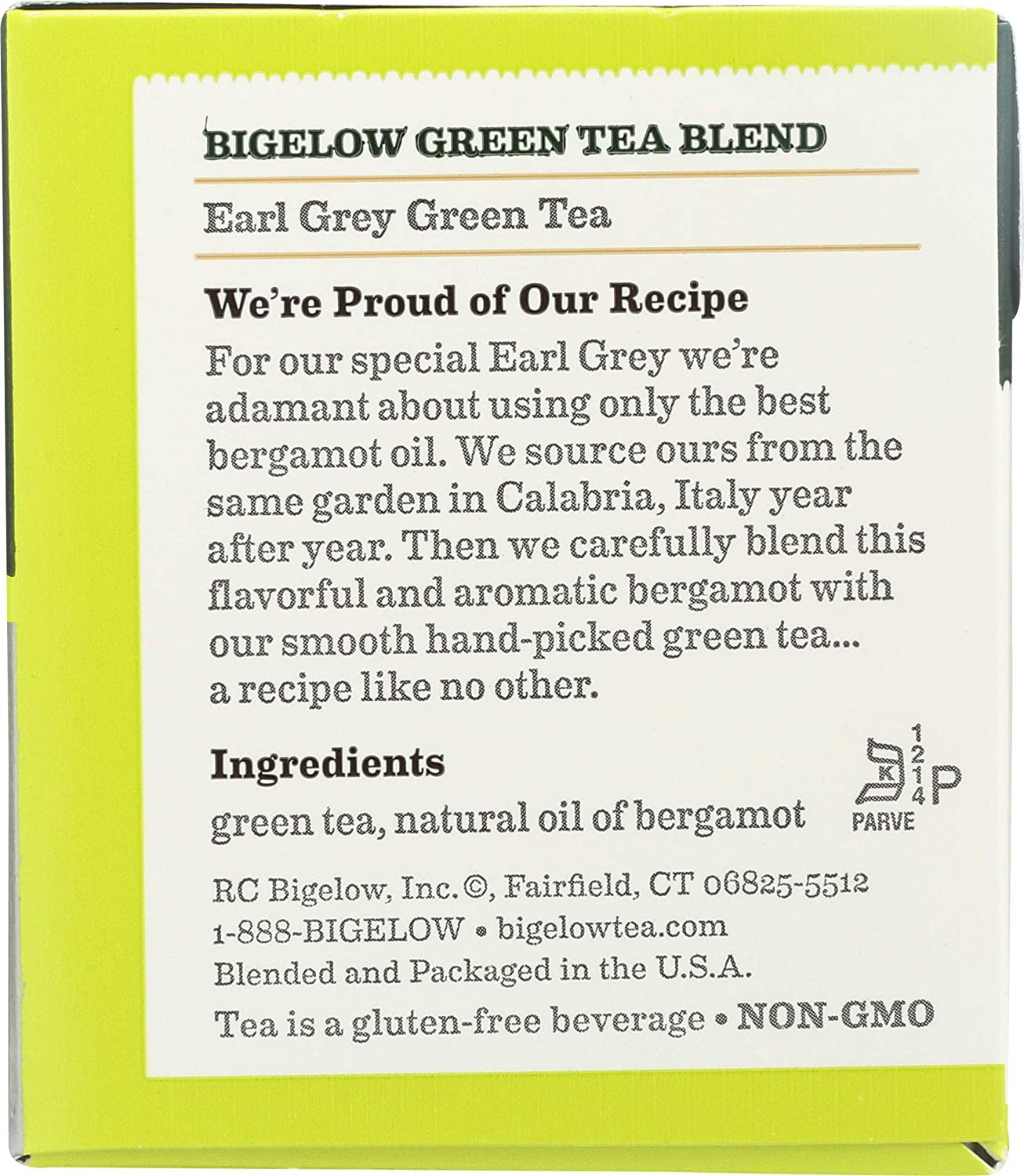 Bigelow Tea Green Tea Earl Grey - 20 Tea Bags Pack of 4
