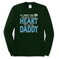 thumbnail image 2 of Girl Stole My Heart She Calls Me Daddy Daughter Girl Dad Father Gift | Mens Father's Day Long Sleeve T-Shirt, Forest Green, 3XL, 2 of 4