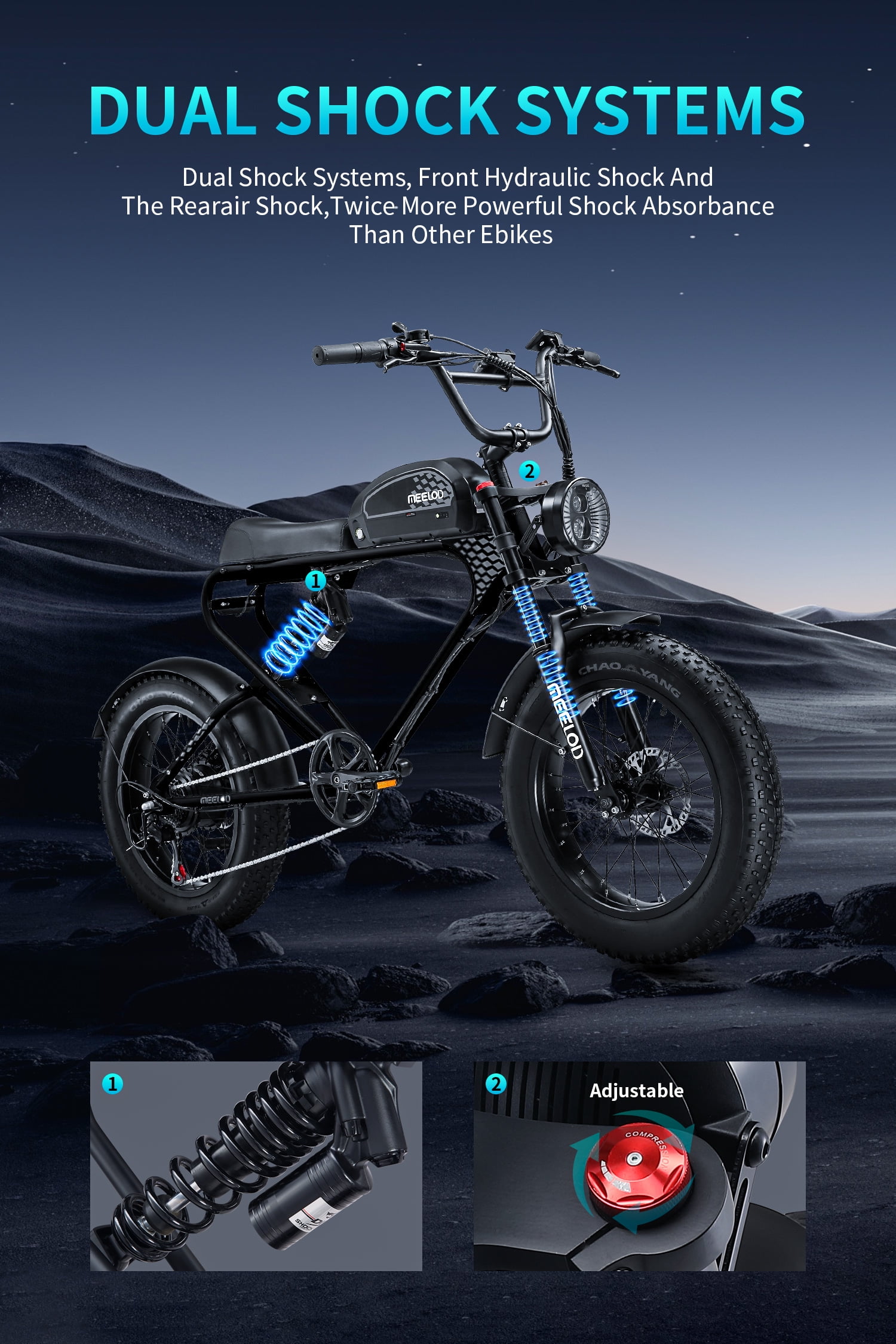 2000W Peak Power Electric Fat Tire Bike for Adults - 28MPH, 48V 18Ah (85 Miles Max), 26"x4" All-Terrain Ebike with Full Suspension & 11" Ultra-Comfort Seat - Conquer Snow, Sand & Trails