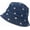Dark Blue, variant on Denim Daisy Bucket Hat Floral Pattern Hat Summer Fisherman Cap Outdoor Casual Sun Hat Packable Beach Bucket Hat Black
