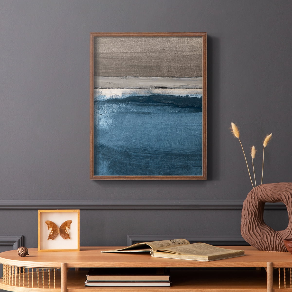 Midnight Sky I in Brown Solid Wood 11 x 14 Framed Print