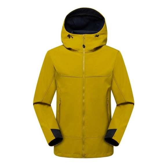 Jacenvly Rain Jacket Men Waterproof Windproof Drawstring Hooded Zip Pocket Men'S Sport Coats Lightweight Warm Fashionable Casual Coats Hiking Mountain Ski Outdoor Sports Jacket