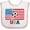 White and Pink, variant on Inktastic USA Soccer Boys or Girls Baby Bib
