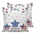 thumbnail image 7 of Outdoor Pillow Covers Throws 4th of July USA Flag Star on White,Waterproof Pillow Cases Pack of 2 Red Stripe Love Hearts,Durable Cushion Cover Pillowcase for Patio Balcony Couch Garden, 7 of 7