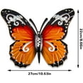 thumbnail image 2 of Xuanyi Pieces Outdoor Large Metal Butterfly Garden Decorations Outdoor Wall Art Metal Butterfly For Outdoor Fences Sheds Walls, 27 X 22 Cm (Blue And Yellow), 2 of 4