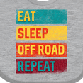 thumbnail image 4 of Inktastic Four Wheeling Eat Sleep off Road Repeat Boys or Girls Baby Bib, 4 of 4