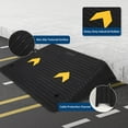 thumbnail image 3 of Garderth Rubber Threshold Ramp,4" Rise Portable Wheelchair Ramp,33069LBS Capacity Rubber Curb Ramp With Channel Cord Cover,All-Weather Non-Slip Surface For Doorways Steps Cars & Pets, 3 of 6