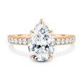 thumbnail image 2 of ESTE ORIGIN 2.00Ct Pear Cut Lab-Grown Diamond Engagement Ring – Hidden Halo, Pavé Band in 14K Rose Gold for Women US 6.5, 2 of 10