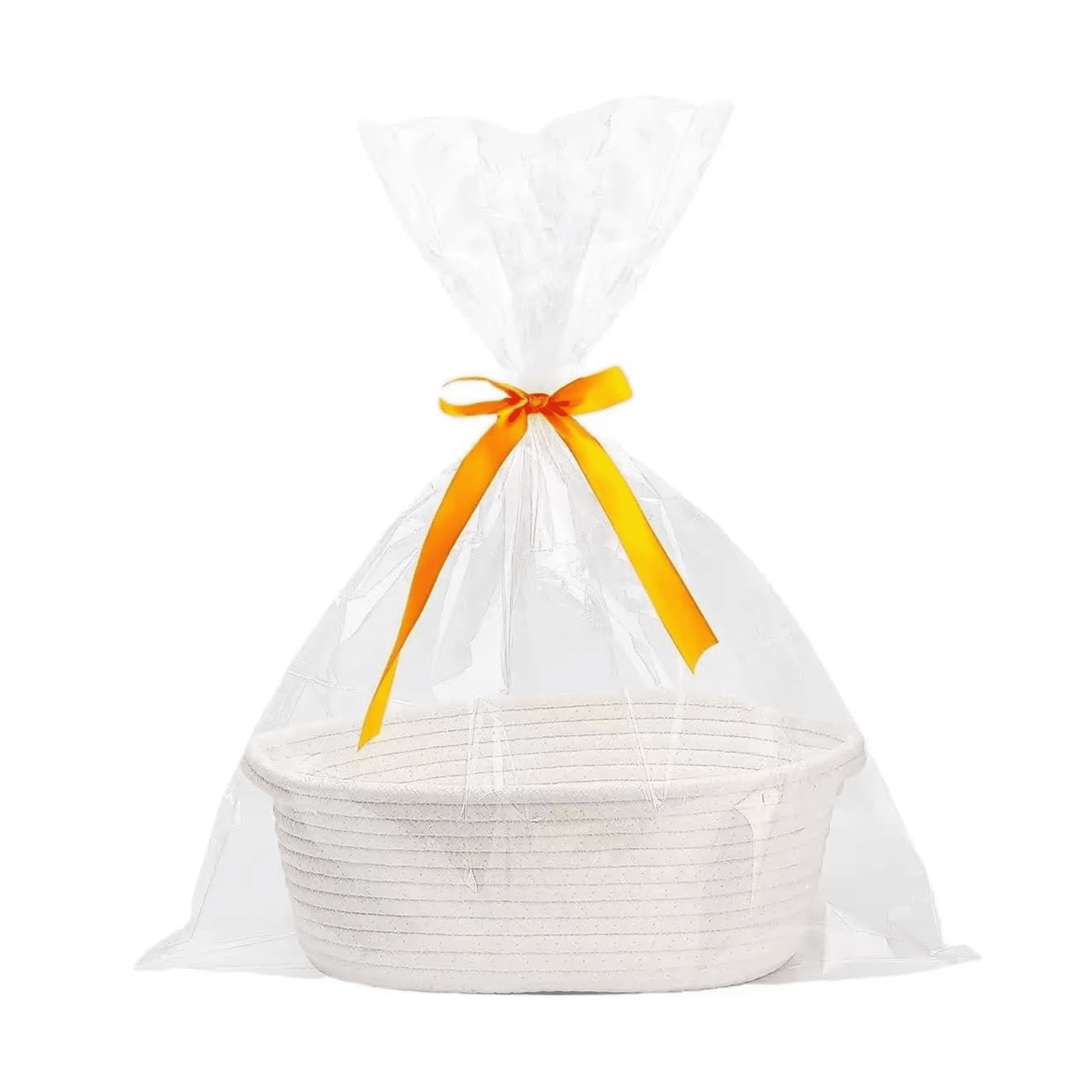 CREVENT Gift Set for Girls Boys,Diaper Caddy Organizer Basket with 2 Blankets,1 Taggie,1 Lovey, 3 Socks,2 Baby Bodysuits,1 Gift Bag with Ribbon,Newborn Essential Baby Shower