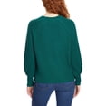 thumbnail image 2 of Jessica Simpson Women's Bell Sleeve Soft Rib Knit Top Relaxed Fit Sweater (Green, Medium), 2 of 3