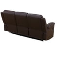 thumbnail image 4 of MAYEERTY Reclining Sofa, 3-Seat Breathable Semi-PU Leather Recliner with Adjustable Backrests for Living Room, Brown, 4 of 8