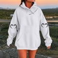 thumbnail image 3 of cocolona Womens Halloween Hoodies Casual Oversized Hooded Sweatshirts Fall Winter Graphic Hoodie Long Sleeve Pullover Tops, 3 of 3