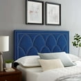thumbnail image 2 of Headboard, Nailhead, Twin Size, Blue Navy, Velvet, Modern Contemporary, Bedroom Master Guest Suite Room, 2 of 10