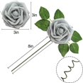 thumbnail image 3 of Gustave 50pcs Artificial Roses Flowers Foam Fake Roses with Stems for DIY Wedding Bouquets Centerpieces Floral Arrangements Party Tables Home Decorations (Gray), 3 of 5