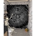 thumbnail image 5 of Halloween Spiderweb Texture Shower Curtain for Bathroom, Black and White Waterproof Shower Curtains Washable Quick Dry with Hooks Bathtub Curtains 72x72 IN, 5 of 6