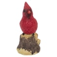 thumbnail image 3 of Northlight 4.5" Red Cardinal Bird on a Tree Stump Christmas Figurine, 3 of 5