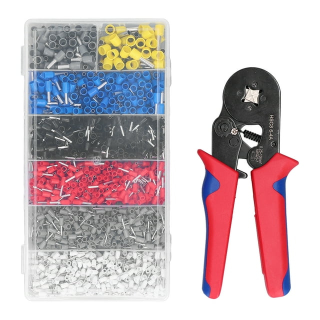 Juego de alicates de engarzado hexagonales, 1900 piezas/juego de alicates de engarzado hexagonales, kit de herramientas de engarzado de alambre, juego de alicates de engarzado multifuncional