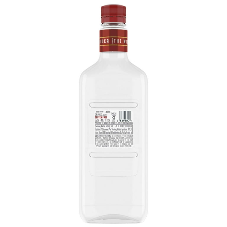 Smirnoff No. 21 80 Proof Vodka, 750 mL PET Bottle, 40% ABV
