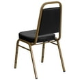 thumbnail image 6 of Flash Furniture HERCULES Series Trapezoidal Back Stacking Banquet Chair in Black Vinyl - Gold Frame, 6 of 13