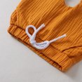 thumbnail image 5 of Infant Boy Girl Solid Color Short Sleeve Cotton T-shirt Tops Shorts Pant 2PCS Outfits Summer Clothes Set, 5 of 5
