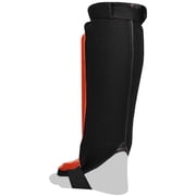 Forza Sports Leather Instep Shin Guards - Red/Black
