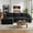 Black, variant on Vanress 96 Inch Modular Sectional Couches for Living Room, Modern Boneless Sofa, Upholstered Deep Seat Cloud Couch, Corduroy Comfy L-Shape Sofas Couches, No Assembly, White (Right Facing Chaise)