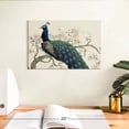 thumbnail image 3 of Elephant Stock Peacock And Blossoms Ii Wall Art - Horizontal Canvas Wall Art - Living Room Wall Decor - Animal Canvas - Blue And Green Decor By Tim O'toole - 12" x 8", 3 of 8