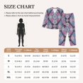 thumbnail image 4 of Pajama Sets for Women 2 Pcs, Mandala Boho Pattern Button Down Long Sleeve Sleepwear Lounge PJ Sets, 4 of 6