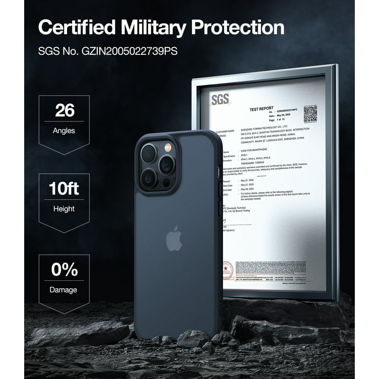 Torras iPhone 14 Pro Max Phone Case, Guardian Series, Black