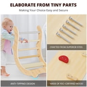 BlueWood Pikler Triangle Set 8-in-1 Foldable Wooden Indoor Jungle Gym