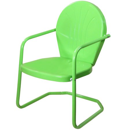Outdoor Retro Metal Tulip Armchair, Lime Green (Best Chairs For Tulip Table)
