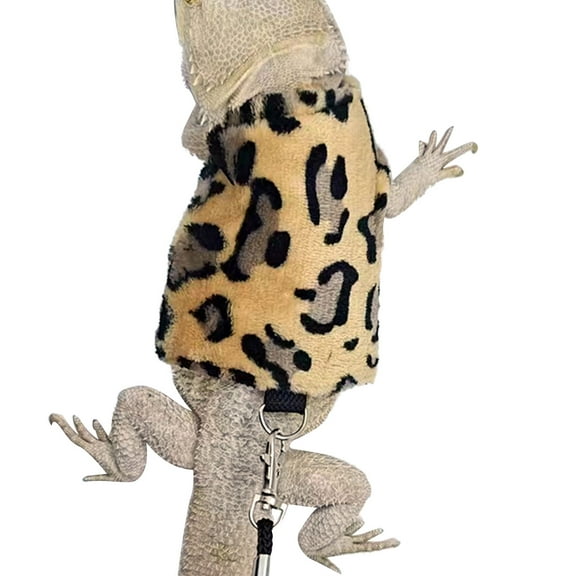 BeardedDragon Harness with Leash Warm Costume Chest Harness for Lizards Reptiles Clothes Outdoor Activity Training Suit