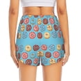 thumbnail image 4 of Vsdgher Cute Donut Print Women's Running Double Layer Shorts High Waisted with Pockets Elastic Yoga Workout Athletic Gym Sports, 4 of 8