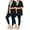 Black-Black, variant on Women's Plus Size Casual Short Sleeve Loose Fit Solid Draped Open Cardigan (Pack of 2)