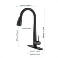 thumbnail image 4 of Cfowner Stainless Steel Kitchen Sink Faucet, Commercial Faucets with Pull Down Sprayer, Single Handle Faucet, Single Hole Deck Mount, 4 of 8