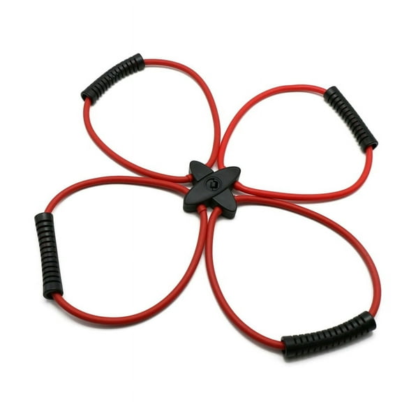 Pilates Reformer Resistance Band Kit Home Fitness Equipment for Total Body Workout - Helps Target Muscles, Tone,Red