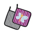 thumbnail image 2 of Caroline's Treasures Dragonfly in Pink Stripes Pair of Pot Holders, 2 of 2