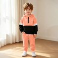 thumbnail image 4 of CONZONE Newborn Boys Outfits 2 Piece Patchwork Long Sleeve Zip Up Hoodies Jogger Pants Set Soft Fall Winter Clothes for Kids, 4 of 4