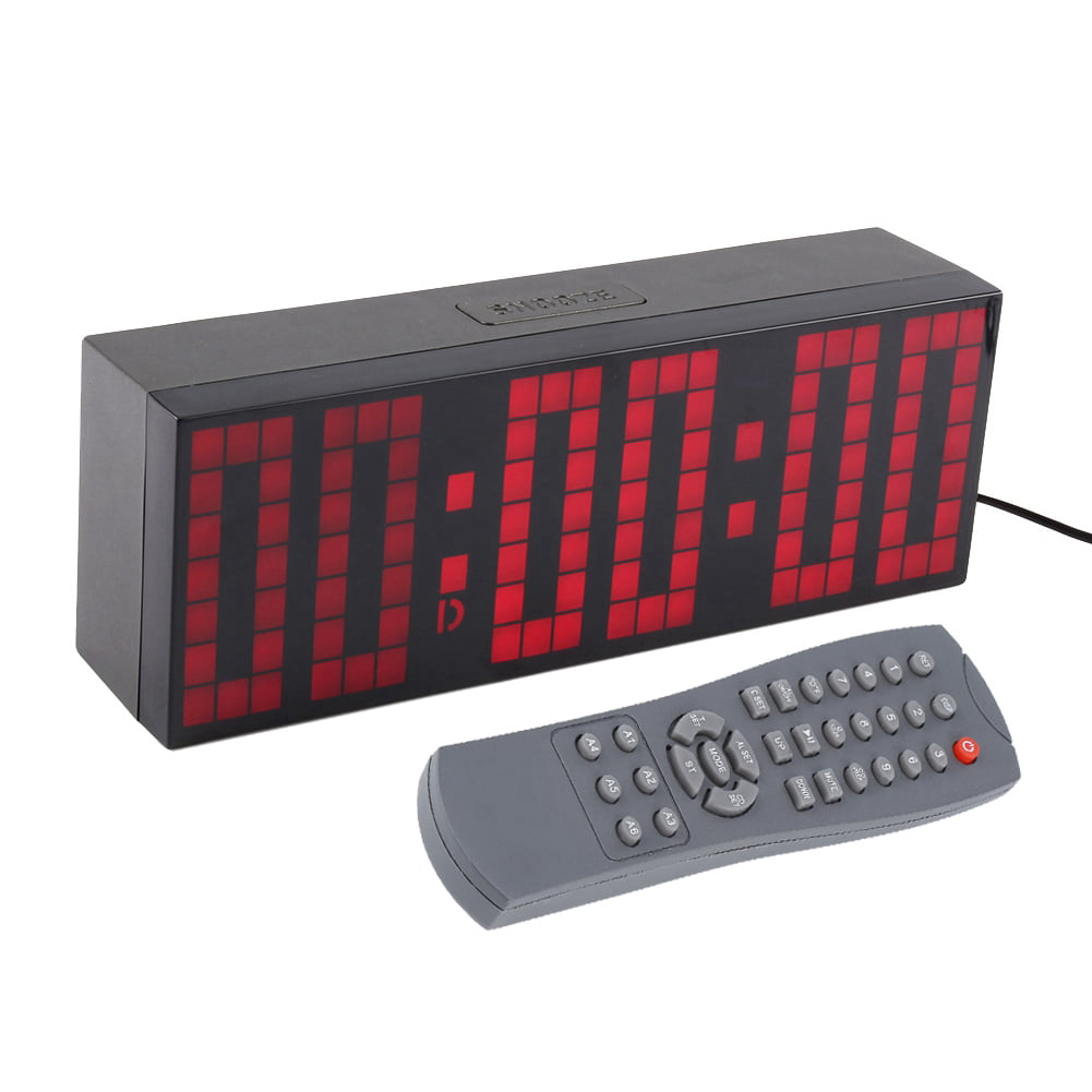 Countdown/up Clock With Remote. Big Time Clocks LED Digital Alarm 