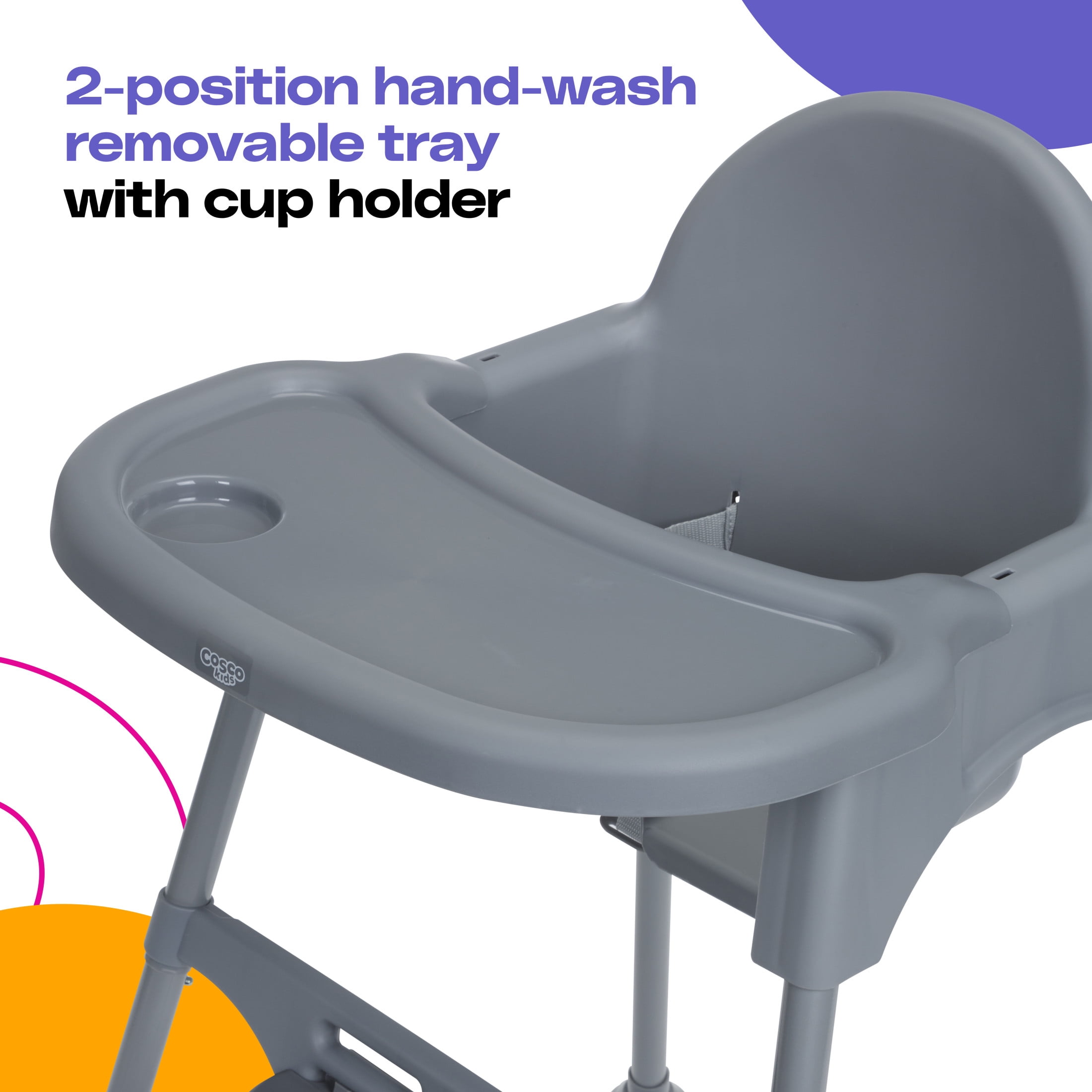 Cosco Kids Canteen High Chair, Mono Black