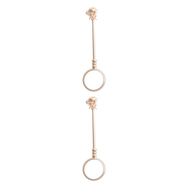 Bearachild Clip de anillo para hombre, accesorios Retro, anillos de dedo ajustables a la moda, soporte de mano de Metal antideslizante, regalo, oro rosa Oro rosa mate Nº 17/M 2piezas