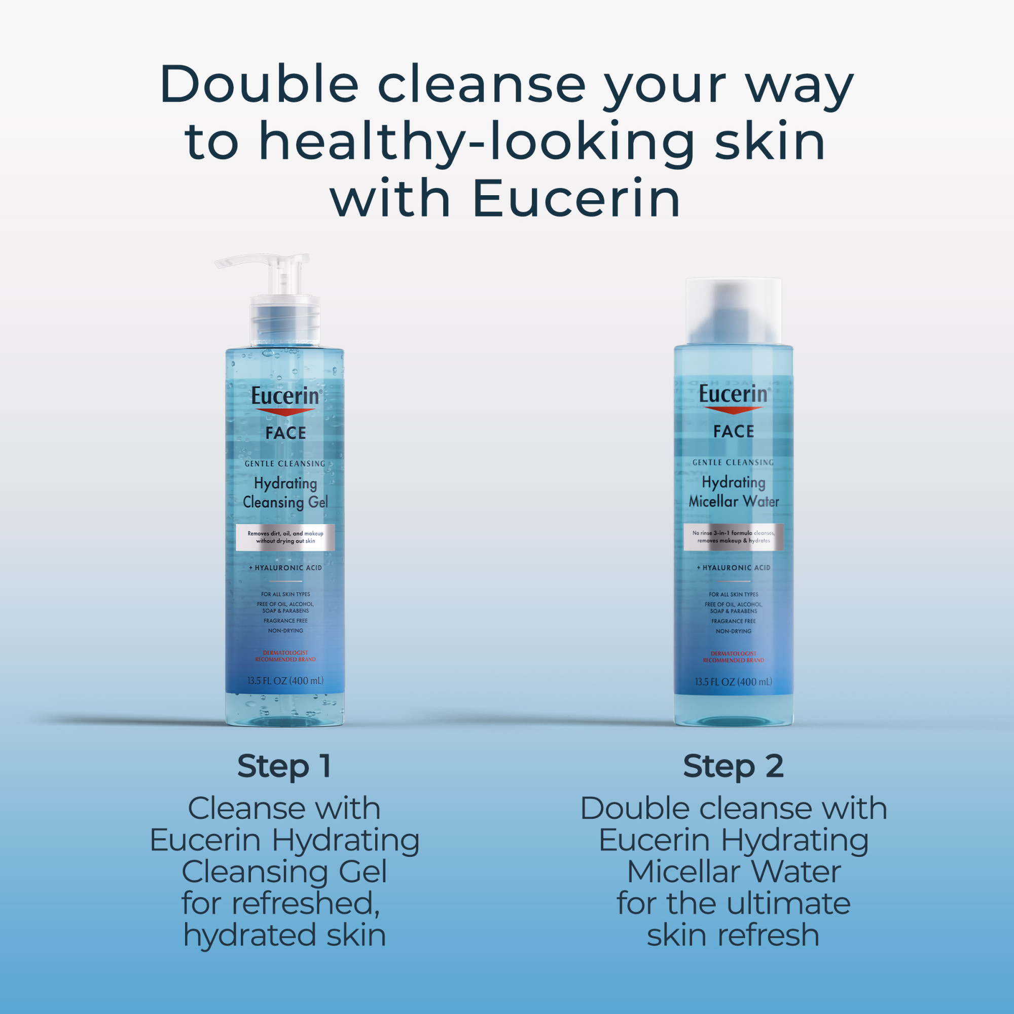Eucerin Face Hydrating Cleansing Gel with Hyaluronic Acid, 13.5 oz photo 7