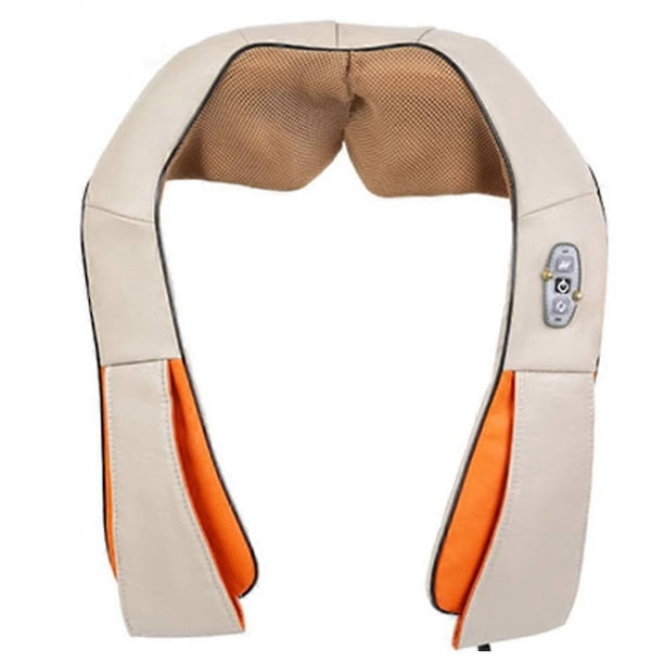 Shoulder, Electric Heating Timing Function of Massager, Dust Cloth Protection, Use at Home, Office, Car(Black, White) (Color : White)
