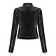 thumbnail image 3 of Womens Casual Zipper Regular-fit Leather Jacket, 3 of 4
