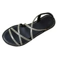 thumbnail image 2 of Censtreet Women's Flat Sandals Fashion Slides With Soft Leather Slippers for Summer, 2 of 7