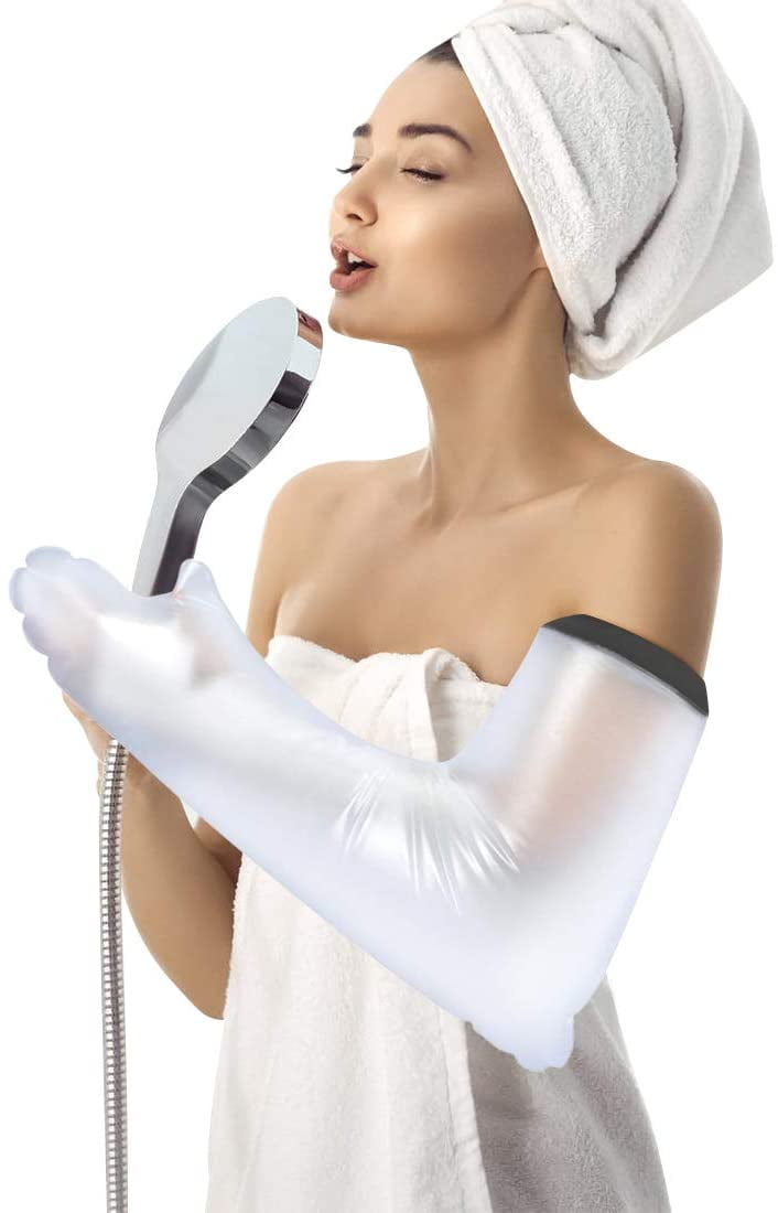 Cast Waterproof Cover Arm Adult, Reusable Cast Protector for Full Arm